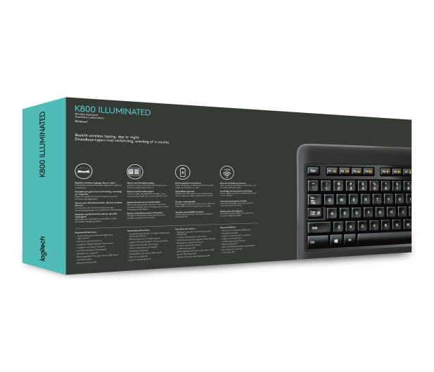 Logitech Klawiatura komputerowa LOGITECH K800 Bezprzewodowa US 920-00 - 1381019 - zdjęcie 8